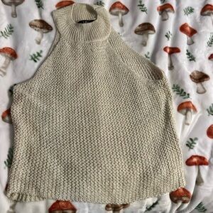 Women’s Whites Tank Top with High Neck.